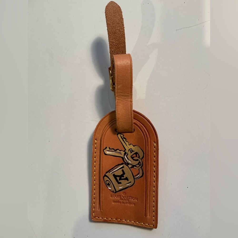 Louis Vuitton Hand Painted Luggage Tag